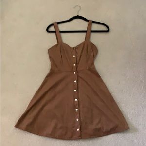 Brown velvet dress